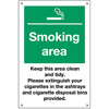 Smoking Area Exterior Notice