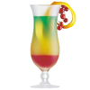 Frosted Hurricane Cocktail Glass