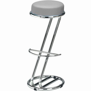 Zeta Chrome Bar Stool (Grey Single)