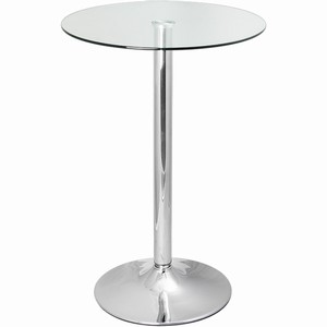 The Vetro Table (Clear Glass & Chrome)