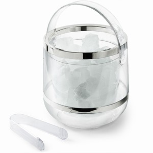 Acrylic Ice Bucket And Tongs (Deluxe)