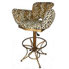 retro: Leopard Print Bar Stool