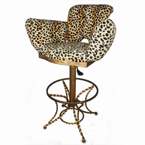 Leopard Print Bar Stool