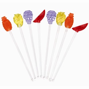Bar Craft Novelty Fruit Cocktail Stirrers (Pack of 8)