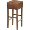 Ascot Aged Leather Bar Stool AL4