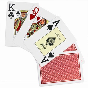 Fournier Jumbo Poker Playing Cards Red (Case of 12 Decks)