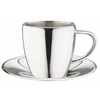 Stainless Steel Cappuccino Cup & Saucer CCA-30s