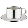 Stainless Steel Cappuccino Cups & Saucers CCD-20S 7oz / 200ml