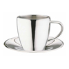 Stainless Steel Espresso/Mocha Cup & Saucer CCA-10S