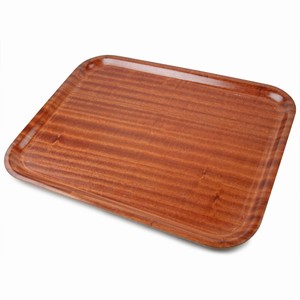 Rectangular Non-Slip Mahogany Tray