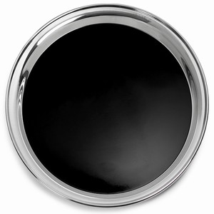 Stainless Steel Bar Tray with Black PVC 14inch
