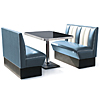 Hollywood Booth Dining Set Blue