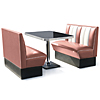 Hollywood Booth Dining Set Rose