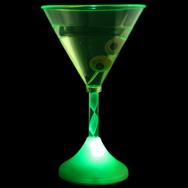 Flashing Green Martini Glass 6oz / 170ml Barmans.co.uk