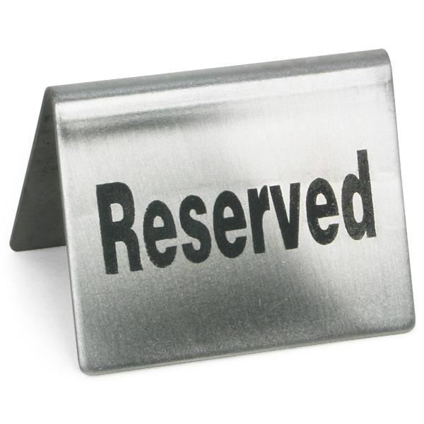 table reserved