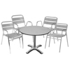 Stainless Steel Bistro Table and Aluminium Chairs