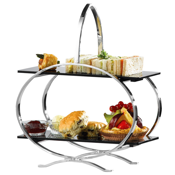 Stainless Steel Cake Stand & 2 Inserts Afternoon Tea Stand Artis 2