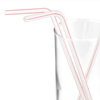 Individually Paper Wrapped Red Stripe Straws