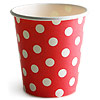 Retro Spotty Paper Cups Red 8oz / 230ml