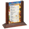 Two View Wood Table Tent Menu Holders Mahogany Frame