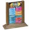 Two View Wood Table Tent Menu Holders Walnut Frame