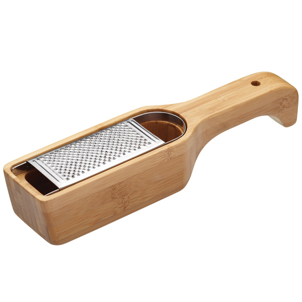World of Flavours Italian Bamboo Cheese Grater with Holder Barmans.co.uk