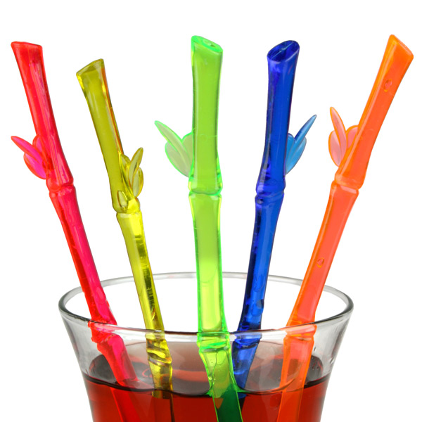 Multicoloured Bamboo Stirrers Barmans.co.uk
