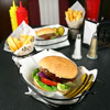 Retro Burger and French Fry Basket