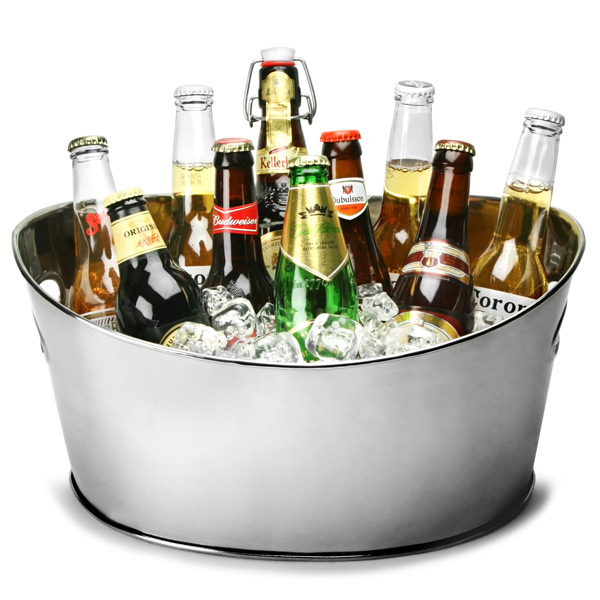 Stainless Steel Oval Party Tubs Beverage Tub Drink Tub Drinks Pail