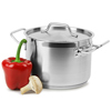 Genware Small Stainless Steel Stewpans & Lids