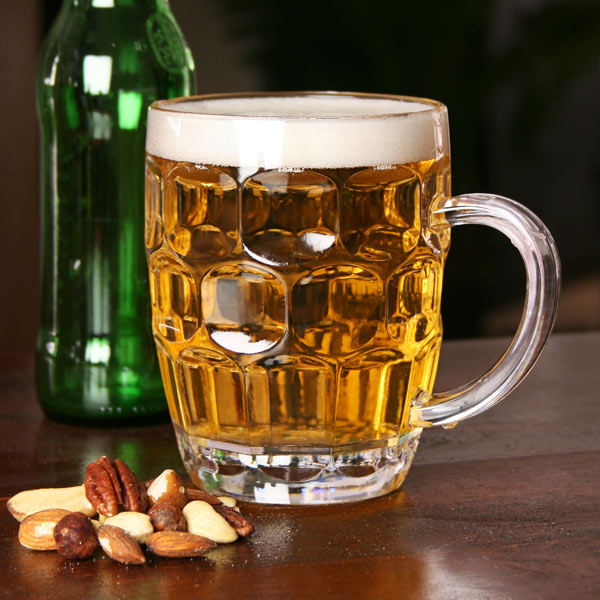 Polycarbonate Plastic Dimple Beer Tankards CE 20oz / 568ml Britannia