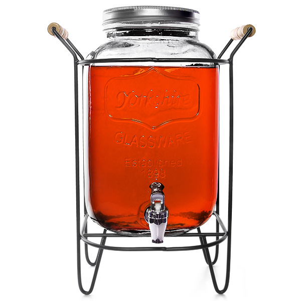 Yorkshire Mason Jar Drinks Dispenser with Stand 8ltr Beverage
