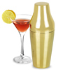 47 Ronin Two Piece Cocktail Shaker Polished Brass 14oz