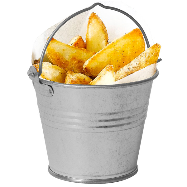 Galvanised Steel Serving Buckets Chip Bucket Ash Tray Bucket Buy at Barmans