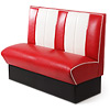 Retro Diner Booth Seat Red