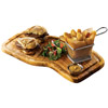 Genware Olive Wood Serving Board with Groove 40 x 21cm
