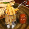 Round Chip Fryer Food Presentation Baskets