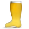 Frosted Glass Beer Boot 1 Pint