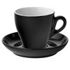 Midnight Cappuccino Cups & Saucers Black 5.5oz / 160ml