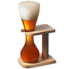 Glass Quarter Yard of Ale with Stand