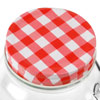 Drinking Jar Lids Red & White