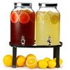 Dual Mason Jar Drinks Dispenser with Stand 10ltr