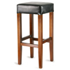 Wooden Cuboid Bar Stool Black