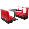 Retro Diner Booth Set Red