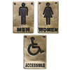 Bronze Toilet Signs