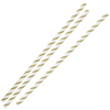 Gold & White Striped Paper Straws 8inch
