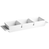 Moonlight Rectangular Tray with 3 Serving Dishes