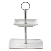 Square Ceramic 2 Tier Cake Stand