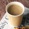 Kraft Ripple Disposable Paper Coffee Cups 12oz / 340ml